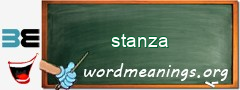 WordMeaning blackboard for stanza